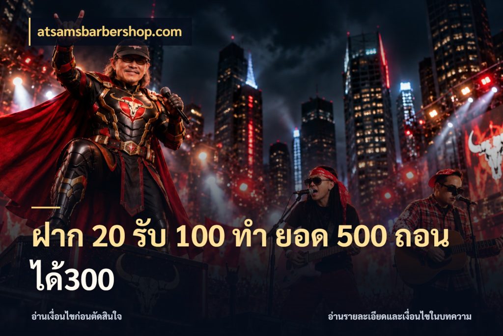 ฝาก 20 รับ 100 ทํา ยอด 500 ถอนได้300 ยอดฝากและยอดรับในมุมของคนชอบลุ้น สไตล์ atsamsbarbershop.com